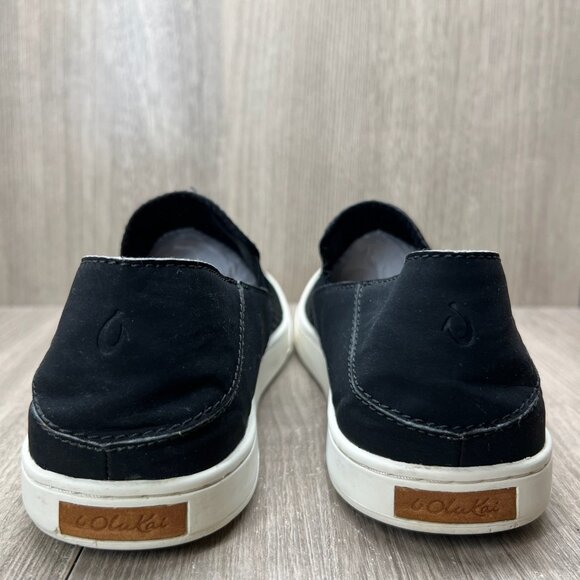 OluKai Pehuea Slip-on Sneaker Womens 9 Breathable Mesh Comfort Black 20271-4040 - Picture 5 of 13